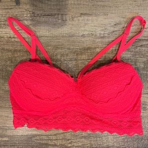 PINK strappy pushup bralette